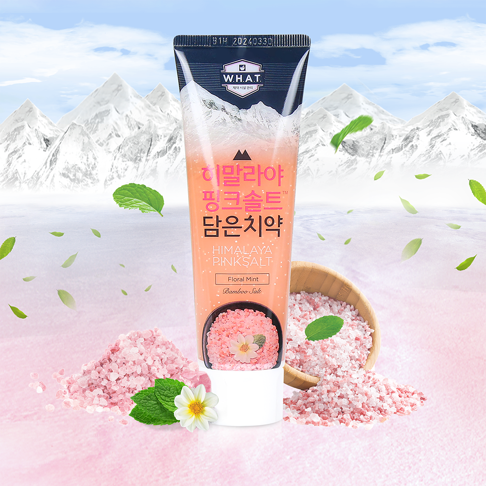 Kem đánh răng Bamboo Salt Himalaya Pink Salt Brightening Floral Mint 100g